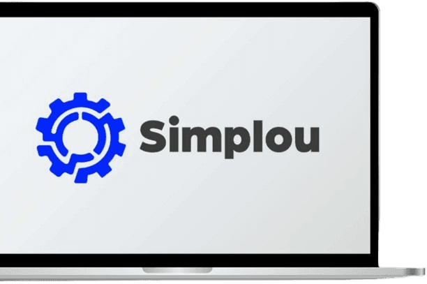 Simplou logo em um computador