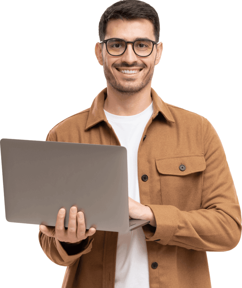 Person with a notebook